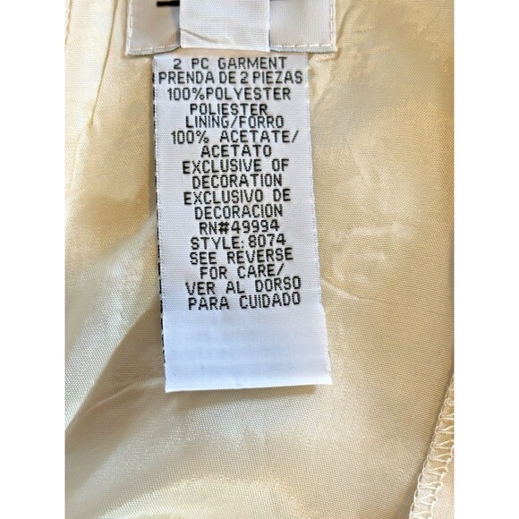 R&M Richards, Size 18, Cream, 2-Piece Dress with Jacket; Embroidered Bodice NEW! - Picture 14 of 15